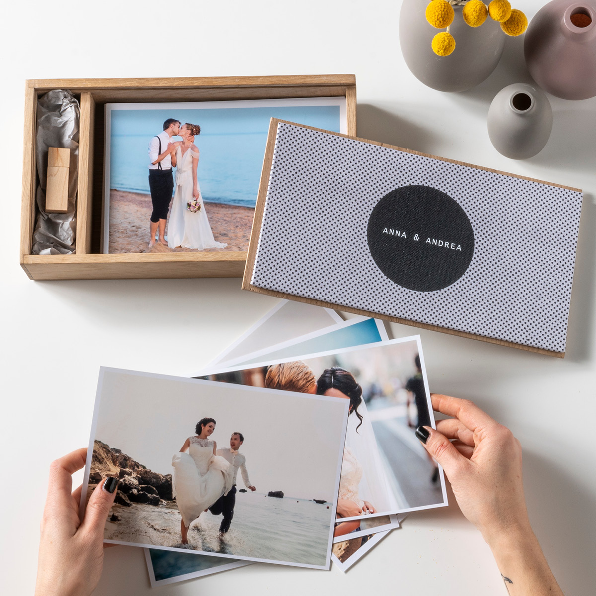 Memory Box | Scatola portafoto in legno con USB