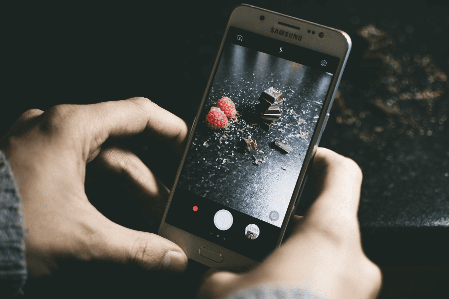 fotografia al cibo con telefono